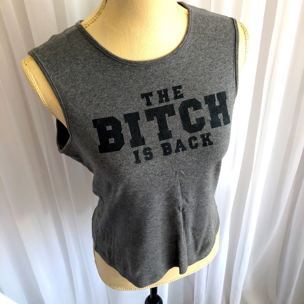Elton John Grey Tank Top - Vintage